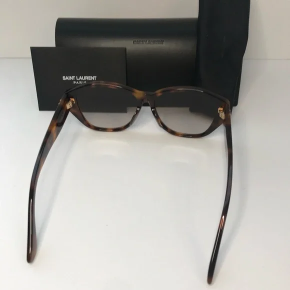 ?- New Authentic Saint Laurent SLM8 Cat Eye Havana Brown Frame/grey Lenses … New Authentic Saint Laurent SLM8 Cat Eye Havana Brown Frame  main image 2